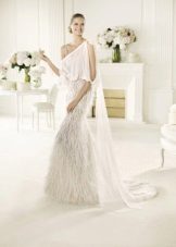 White kasal damit sa estilo ng boho-chic