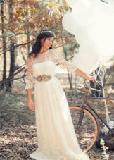 Simple Sarado Wedding Dress
