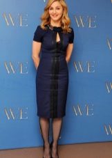 Blue evening dress para sa mga kababaihan 50 taon