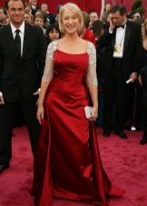 Burgundy evening dress para sa mga kababaihan 50 taon