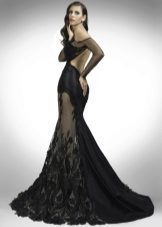 Evening dress with laces