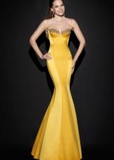 Yellow Mermaid Evening Dress ni Tarik Ediz