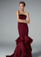 burgundy evening dress sirena