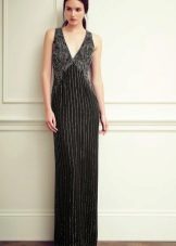 Evening dress black with gray