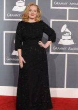 Black evening dress para sa buong haba