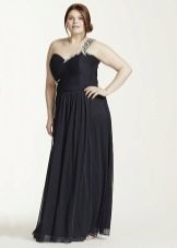 Black evening dress para sa full
