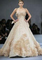A-line Wedding Dress na may Bulaklak