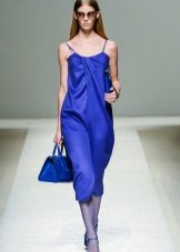 Blue evening gown