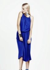 Dress blue evening midi