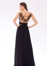 Evening dress with lace back