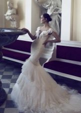 Mermaid Wedding Dress na may Train