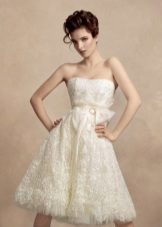 Short Ivory Lace Wedding Dress