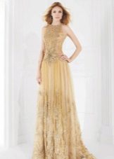 Gown na gintong kulay ng kasalan