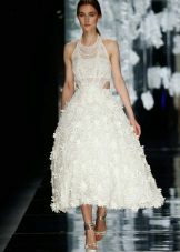 Wedding lace dress sa pamamagitan ng Yolan Cris 2016 midi