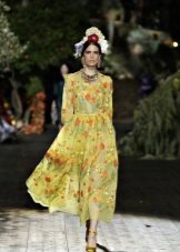 Dolce & Gabbana Print Evening Dress 2016