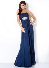 Blue evening dress sa prom Empire style