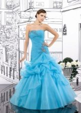 Mermaid wedding dress in blue tones