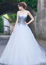 Blue Lace Wedding Dress