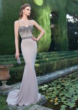 Pastel color evening dress