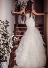 Mermaid Wedding Dress na may Train
