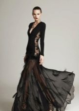 Candid dress with lace inset evening