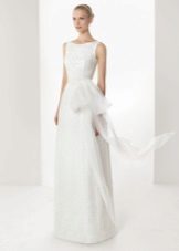 Straight Wedding Dress na may Asymmetric Belt