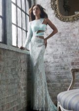 Sexy dressing evening dress na may isang manggas