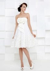 Kookla Simple White Collection Wedding Dress Maikling