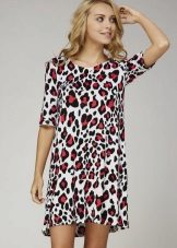 Magdamit ng red-grey print na leopard