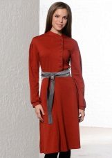 Wine-colored dress with terracotta tint
