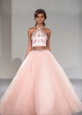 Layered fluffy chiffon dress