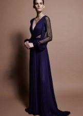 Griyego asul na chiffon dress