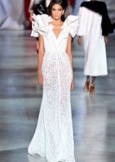 Kasal damit na may puffed sleeves mula sa Couture