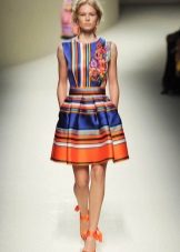 Blue yellow dress