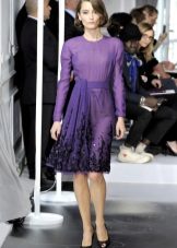 Organza dress na may sequins