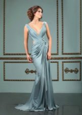 Greek style evening dress with cutouts