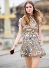 Short silk dress