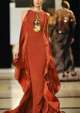 Long terracotta dress