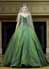 Green wedding dress