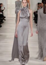 Gray silk dress