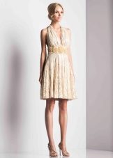 Beige short dress