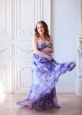 Lilac dress para sa mga buntis