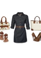 Shirt-dress at accessories para sa mga kababaihan ng uri ng kulay Autumn