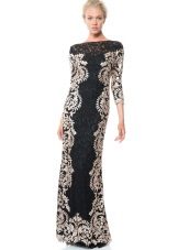 Black lace dress with white lace