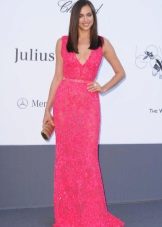 Pink lace dress