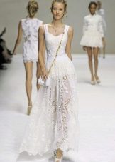 White summer dress with lace