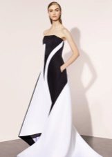 itim at puting neoprene dress