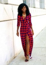 Long checkered dress with a smell