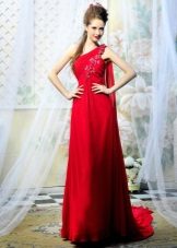 Red damit na may tren at isa-balikat strap