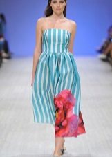 Malapad na Striped Marine Dress
